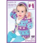 Queen of Hearts 3 part Knitting Pattern for girls