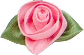 Pink Satin Rosebuds x 10